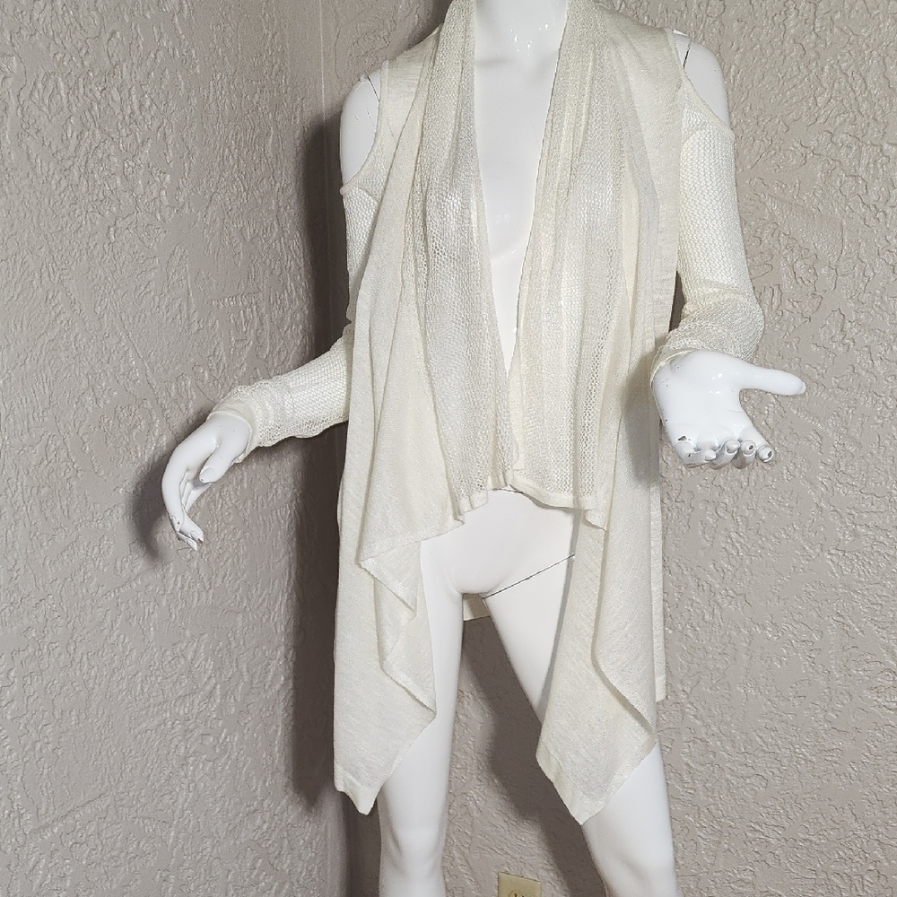 Cupio Cream Waterfall Cardigan Sweater